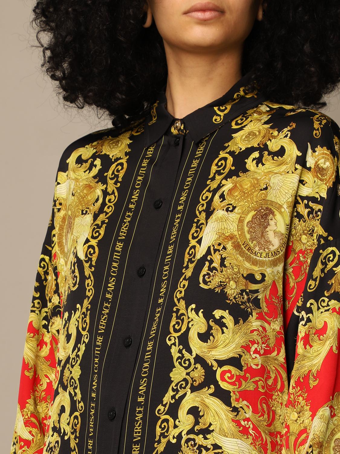 VERSACE JEANS COUTURE Camicia a fantasia Barocca Rosso Camicia