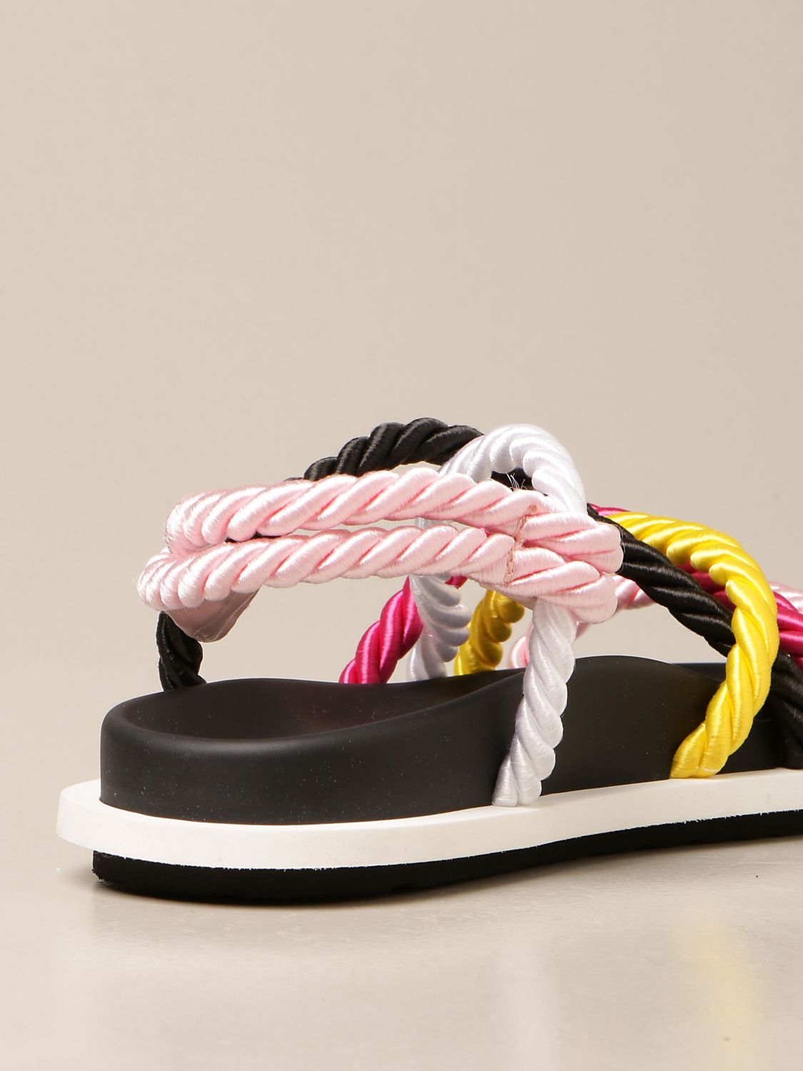 Sandalo a infradito in corda multicolor Giglio.com Donna Scarpe Sandali Sandali in corda 