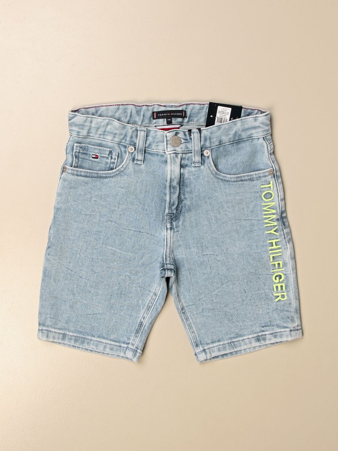 Tommy Outlet: denim shorts - Grey | Tommy Hilfiger shorts KB0KB06472 online on GIGLIO.COM