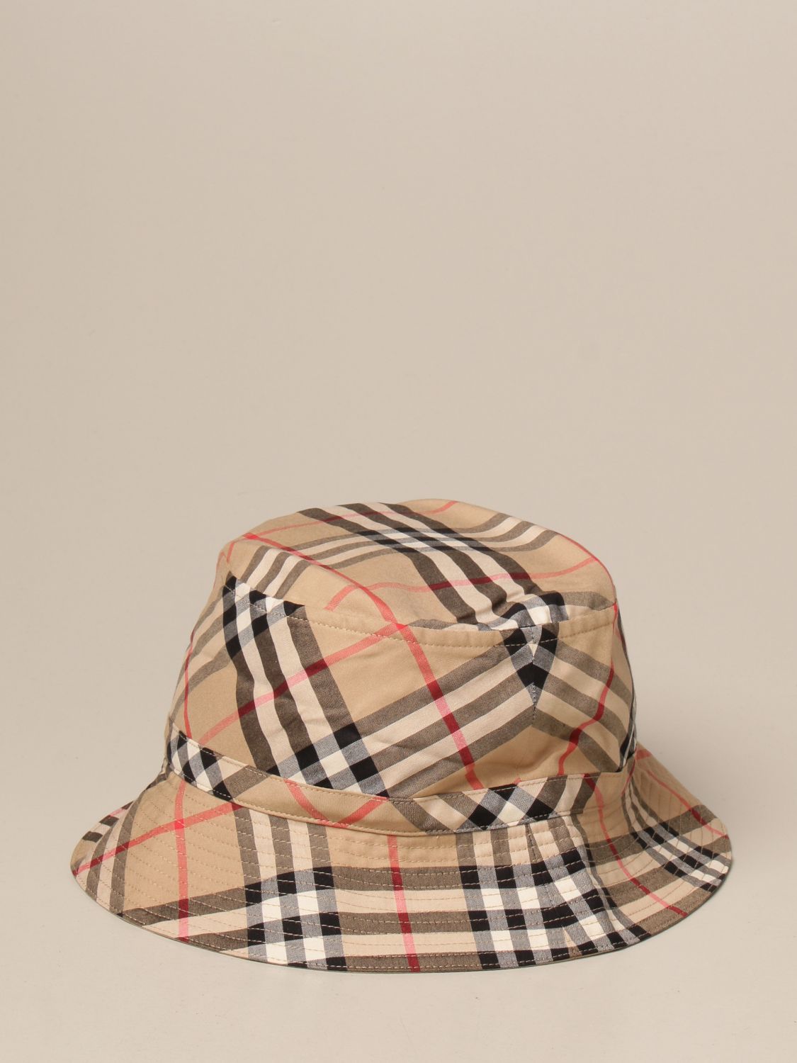 BURBERRY: check fisherman hat | Hat Burberry Kids Beige | Hat Burberry ...