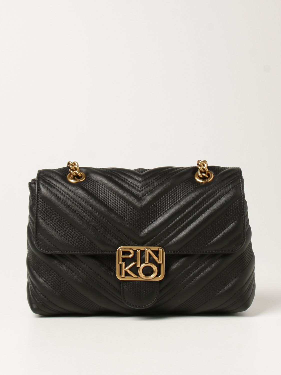 PINKO: bag in quilted leather | Crossbody Bags Pinko Women Black ...