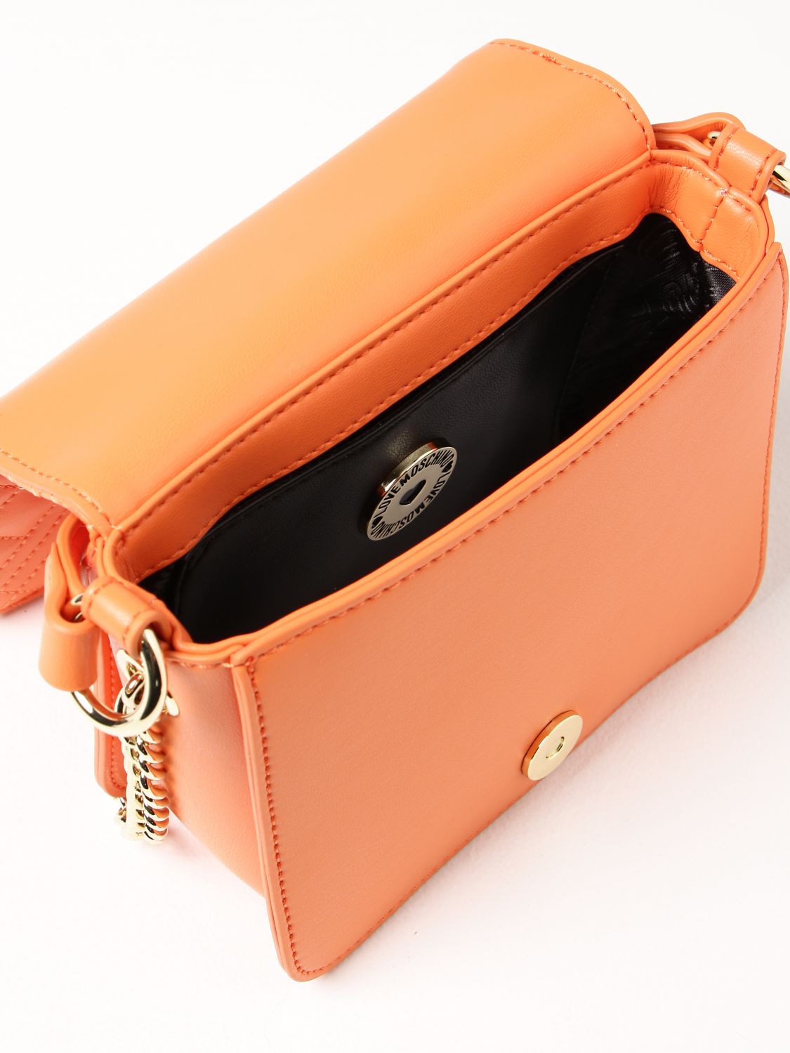 Moschino Snakeskin-Embossed Crossbody Bag Orange Leather ref.683354 - Joli  Closet