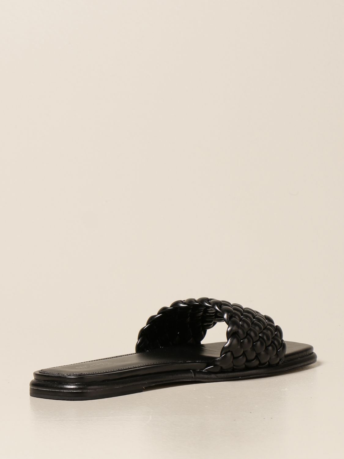 michael kors flat black sandals