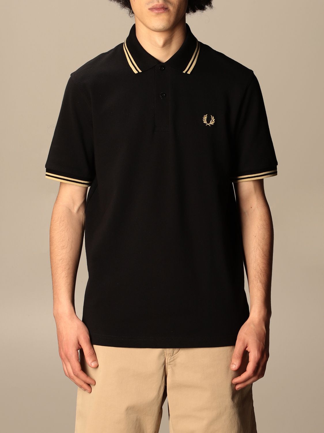 sokken groentje kandidaat FRED PERRY: polo shirt for man - Black | Fred Perry polo shirt M1237 online  on GIGLIO.COM