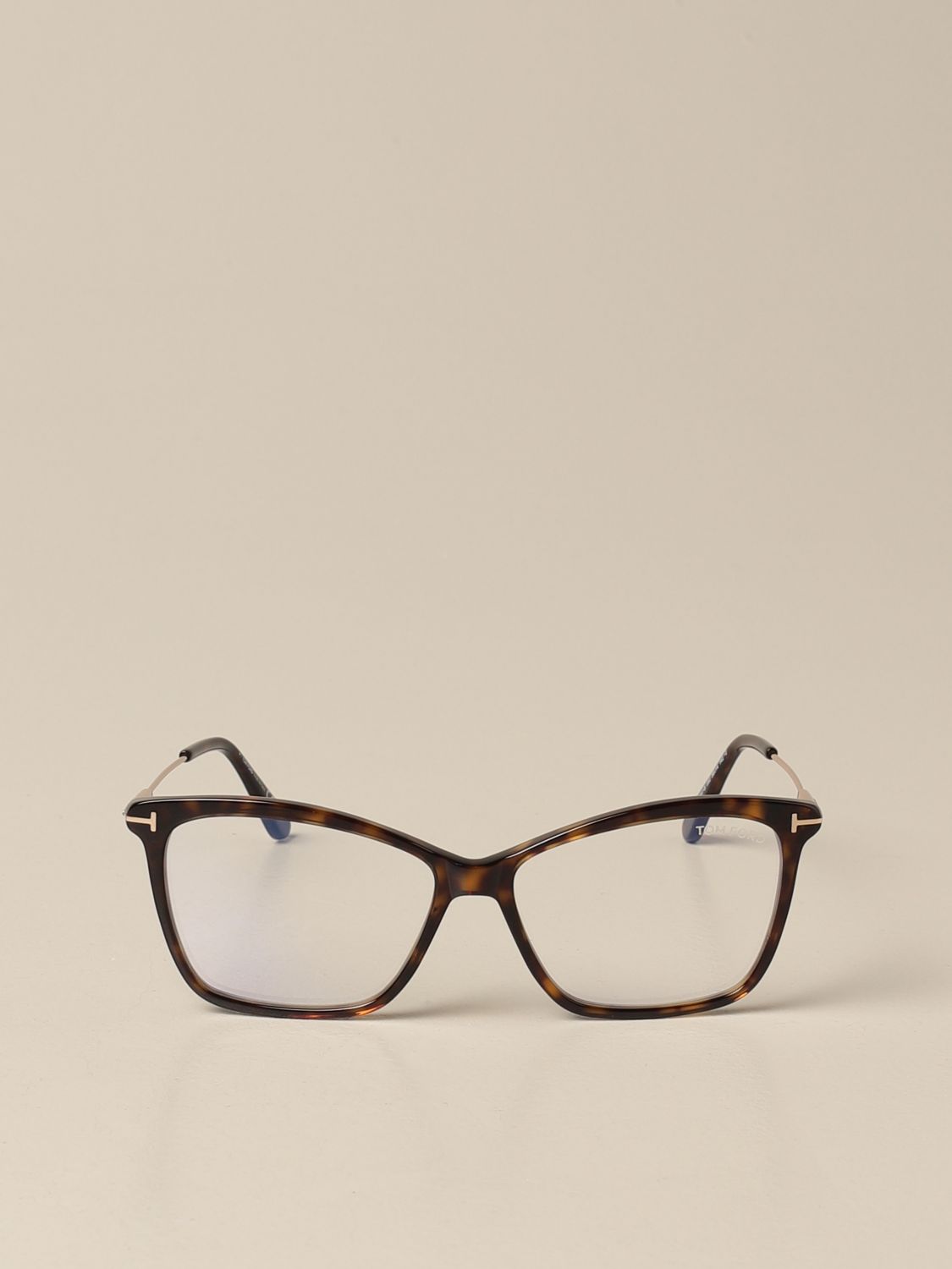 TOM FORD: eyeglasses in acetate and metal - Brown | Tom Ford sunglasses TF  5687-B online on 