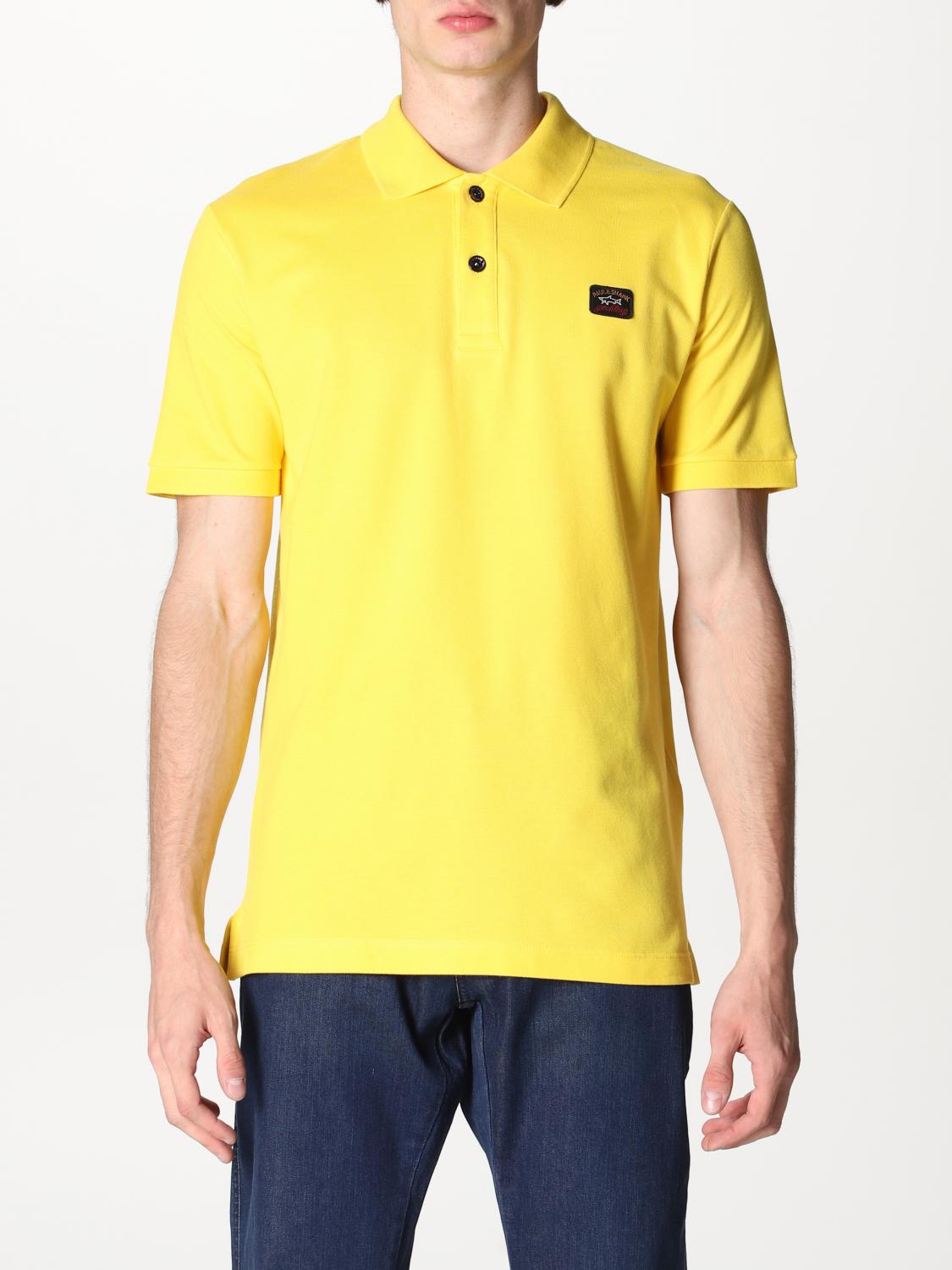 yellow paul and shark polo