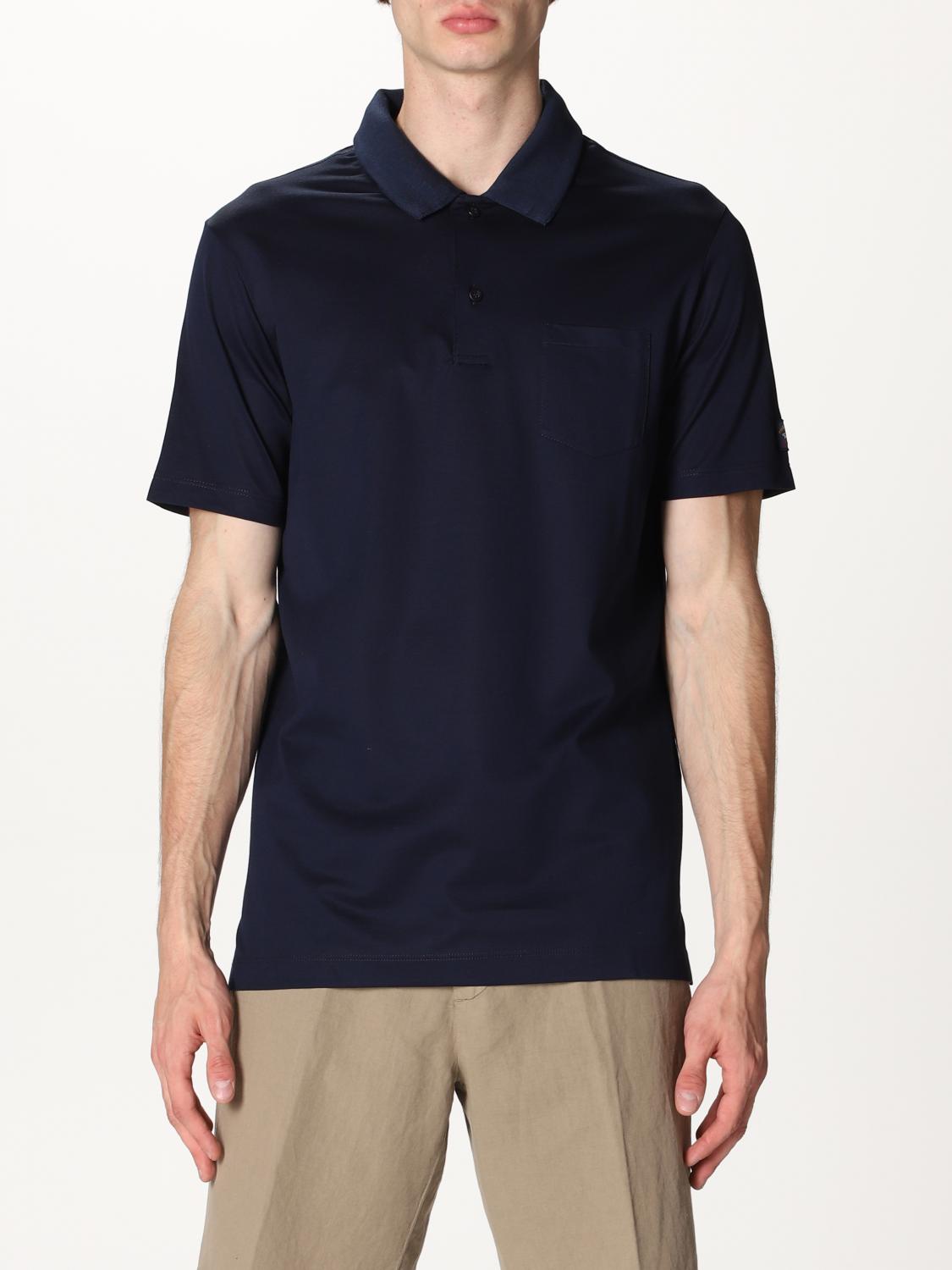 PAUL \u0026 SHARK: cotton polo shirt - Navy 