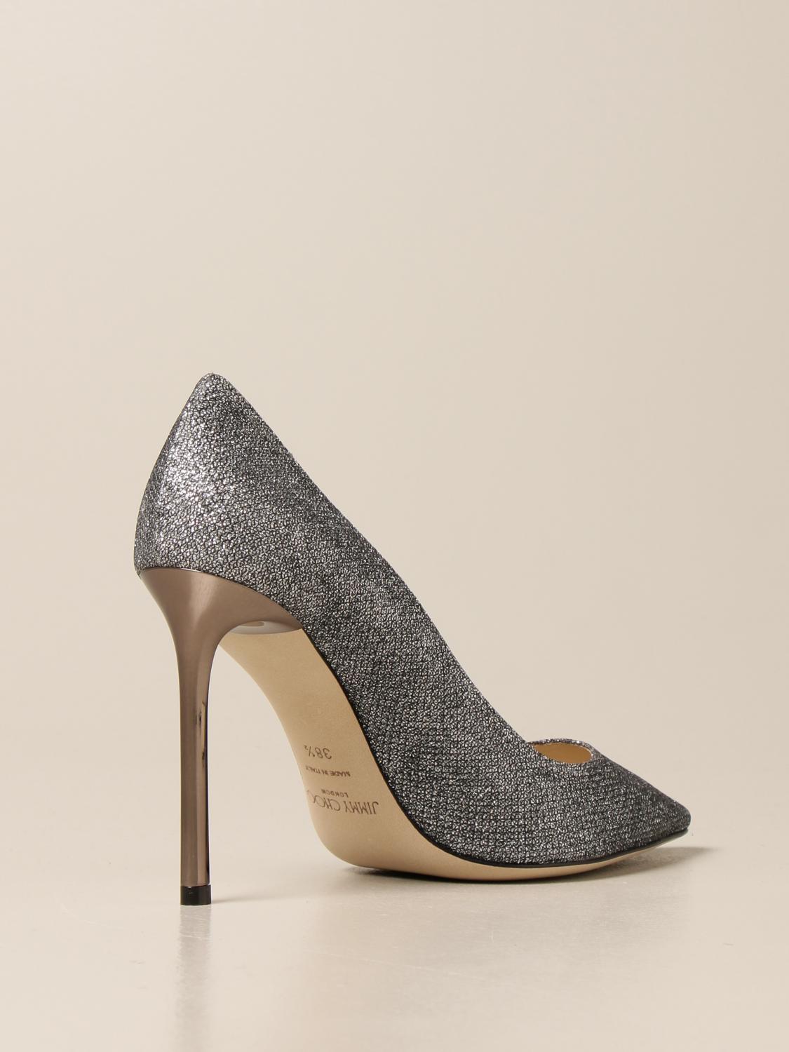 jimmy choo romy 100 glitter pumps