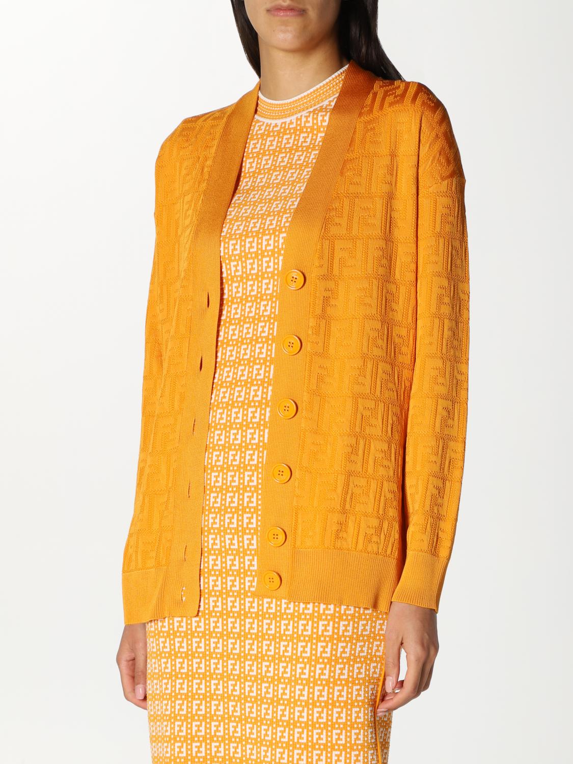 fendi yellow cardigan