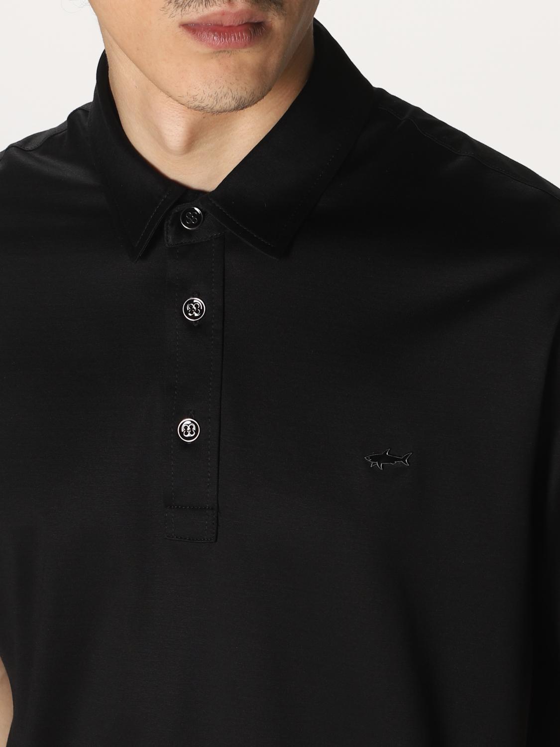 paul and shark black polo shirt