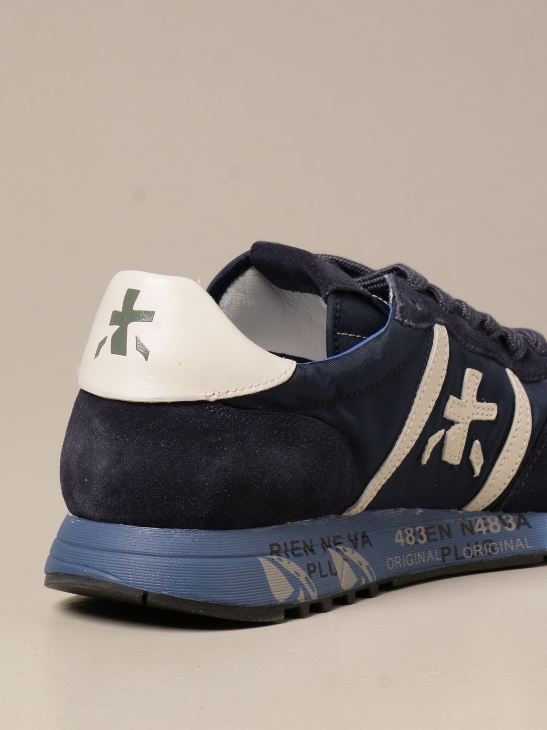 PREMIATA: Eric sneakers in suede and nylon - Blue | Premiata sneakers ...