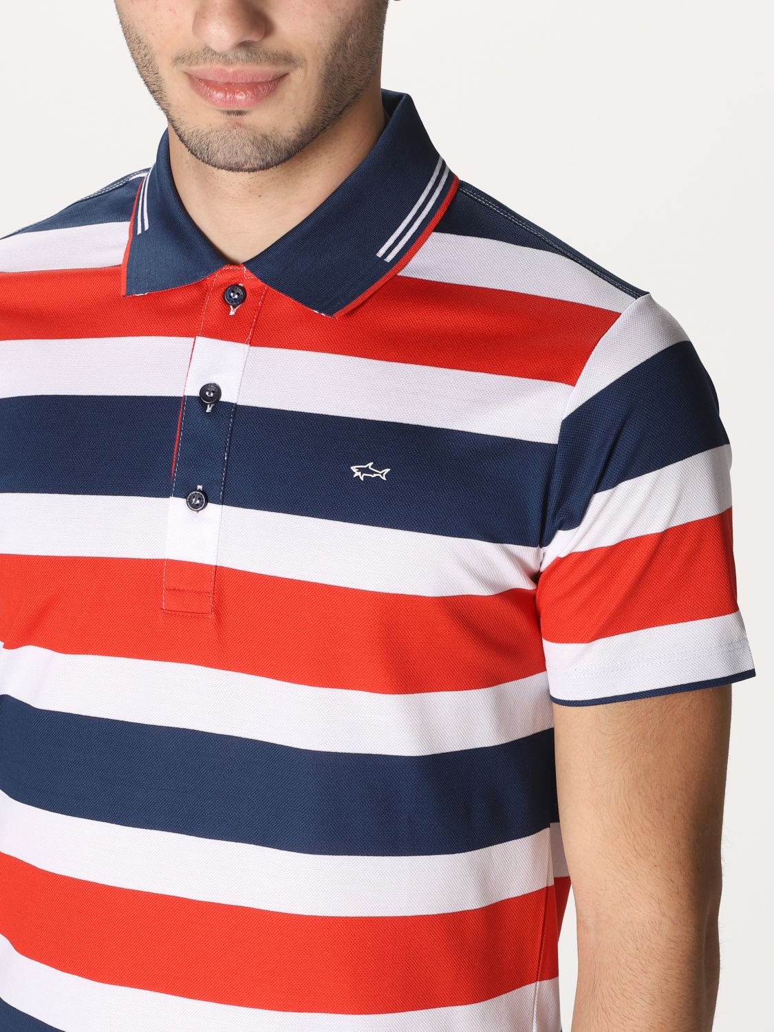 striped paul and shark polo