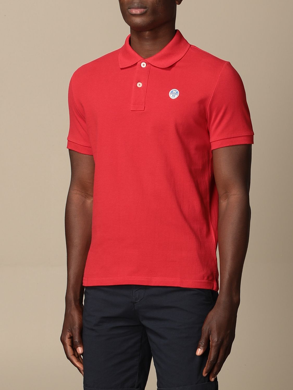 North Sails Outlet: polo shirt in cotton with logo - Red | North Sails polo shirt 692240 on GIGLIO.COM