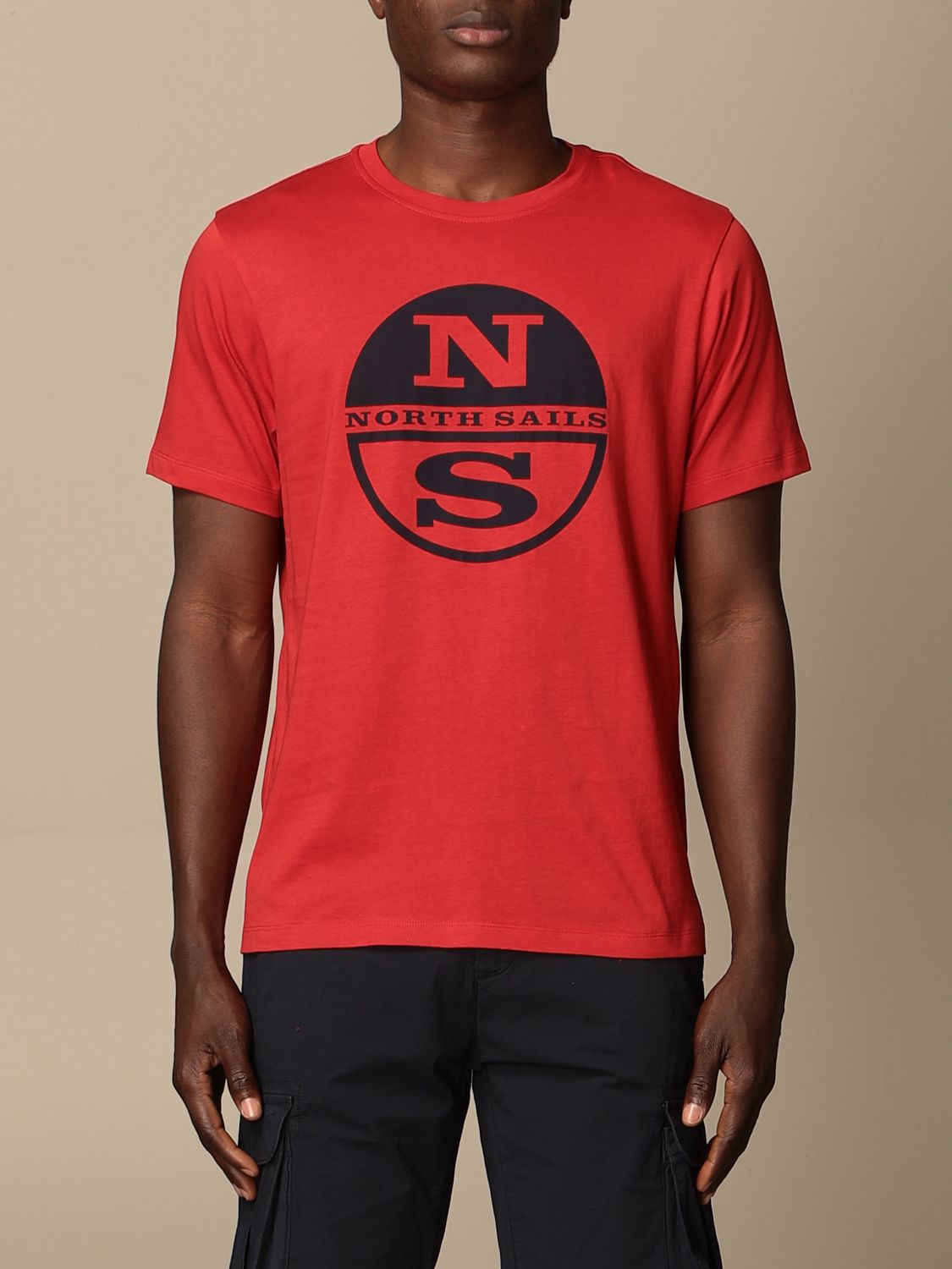 NORTH SAILS: cotton t-shirt with logo - Red | North Sails t-shirt ...