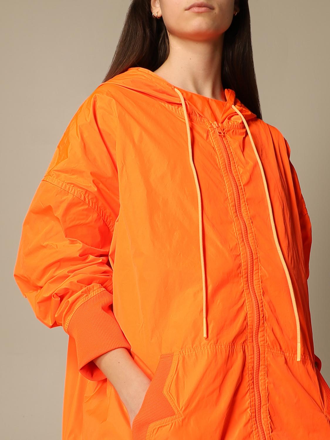 orange sweatshirt dress