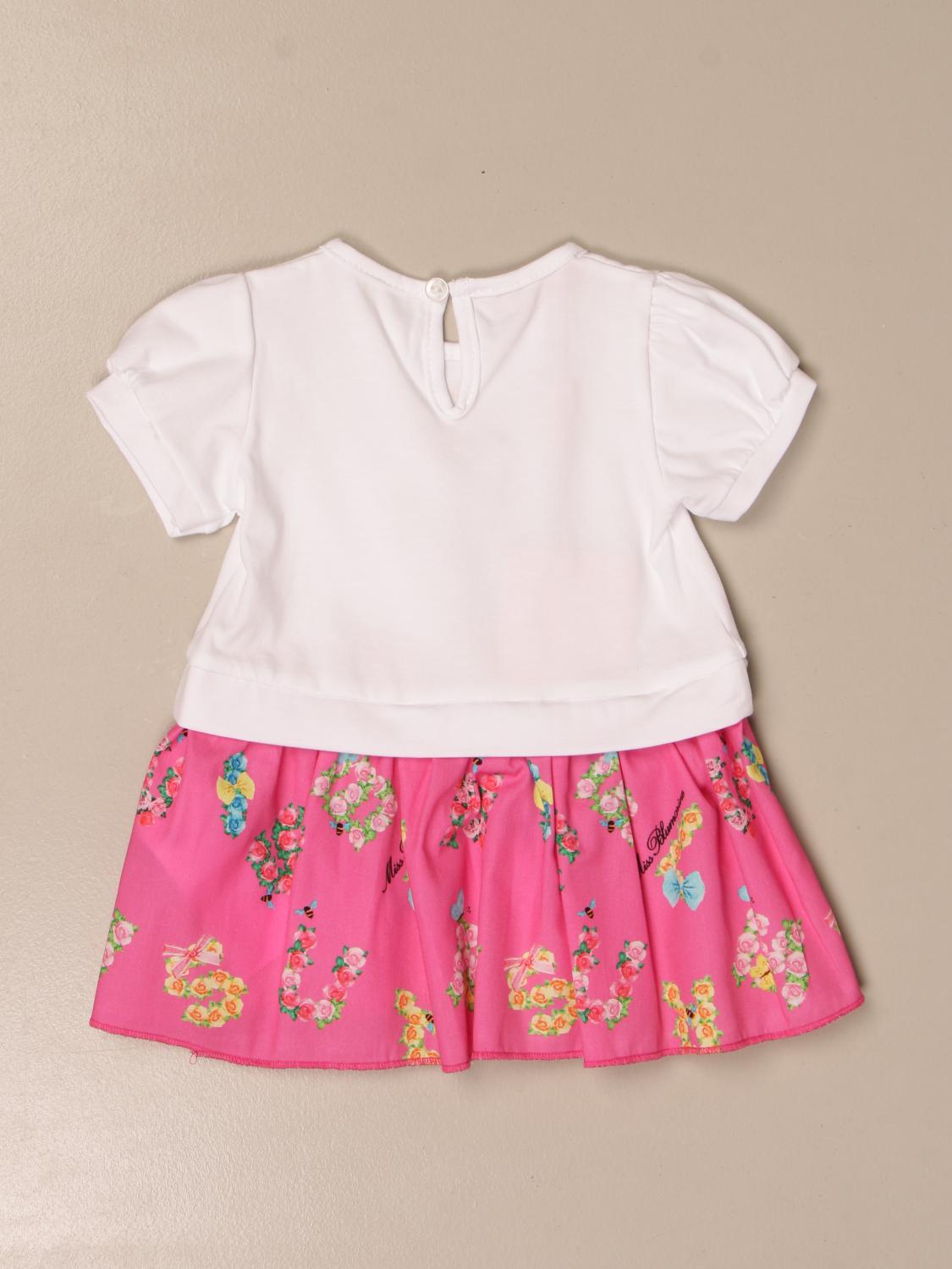 Miss Blumarine Outlet cotton dress with teddy bear Miss Blumarine