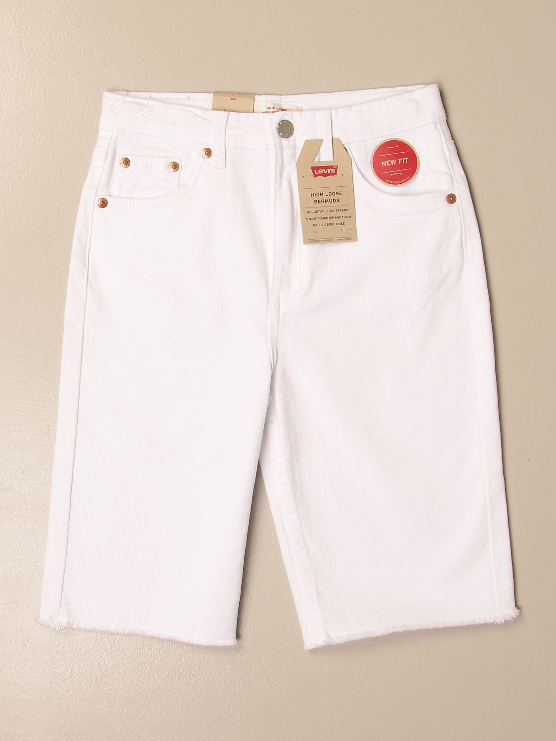 Levi's Outlet: shorts for boys - White | Levi's shorts EC917 online on  