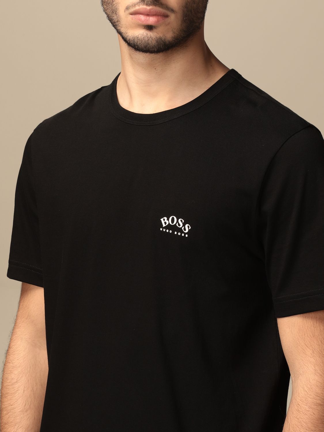BOSS: cotton t-shirt with logo | T-Shirt Boss Men Black | T-Shirt Boss ...