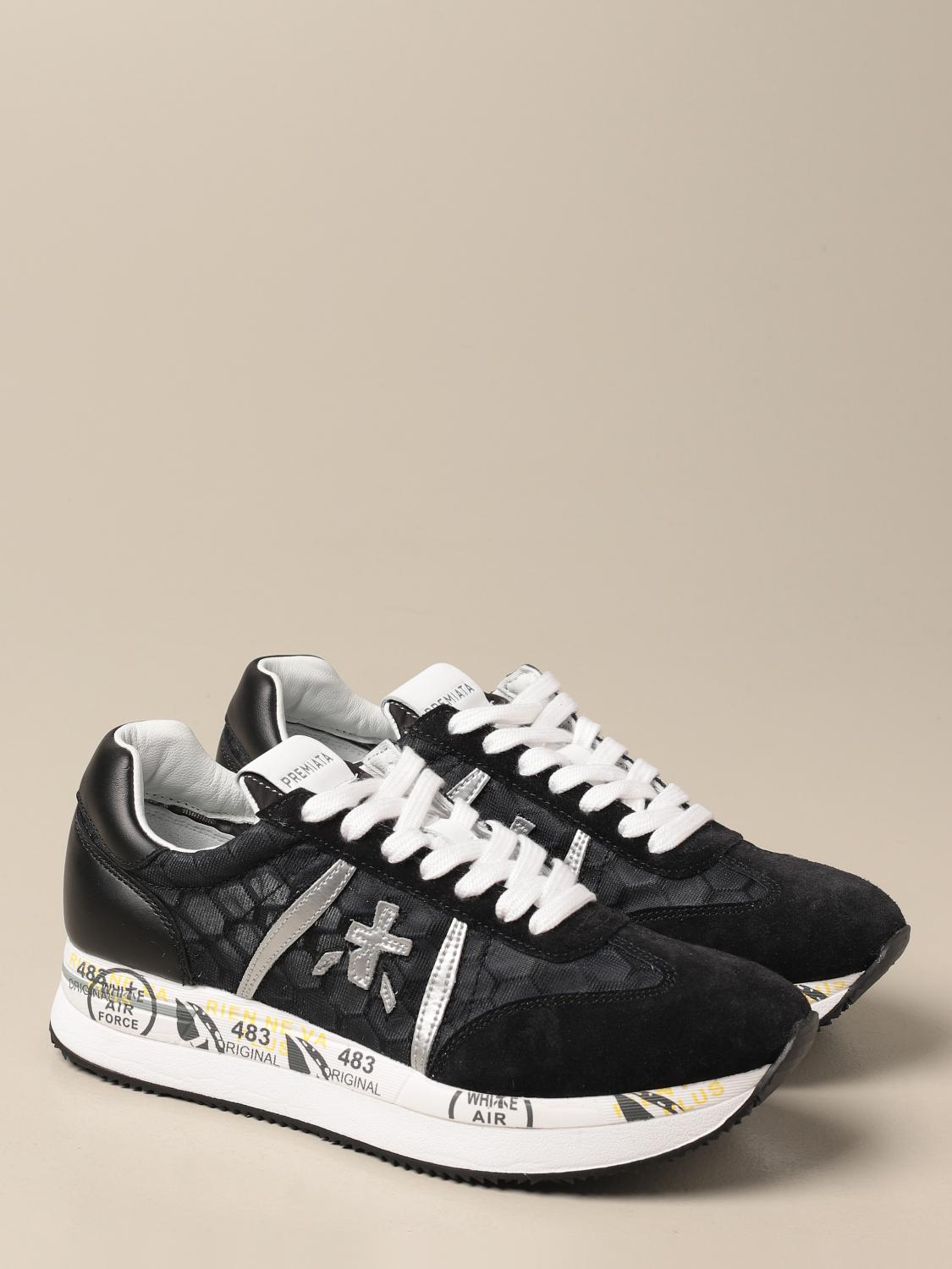 PREMIATA: Conny sneakers in suede, canvas and leather - | Sneakers Premiata  CONNY 4620 GIGLIO.COM