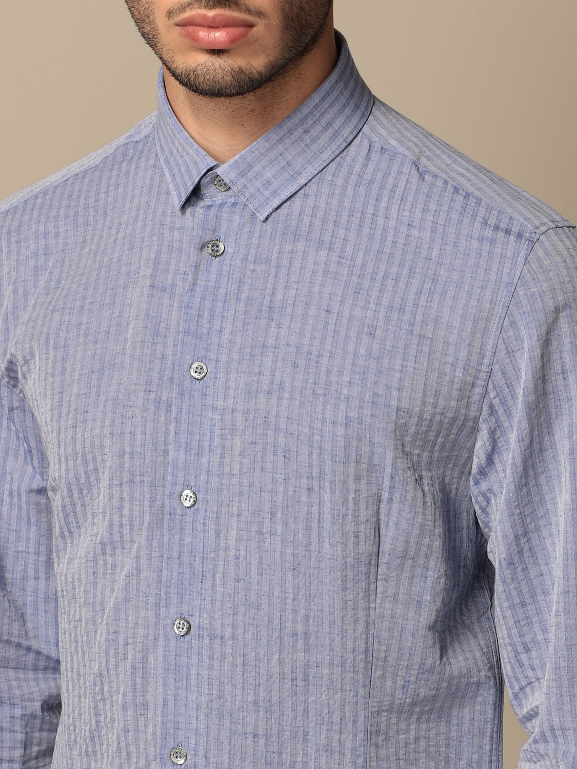 Chemise Patrizia Pepe pour homme en coloris Bleu Homme Vêtements Chemises Chemises habillées 