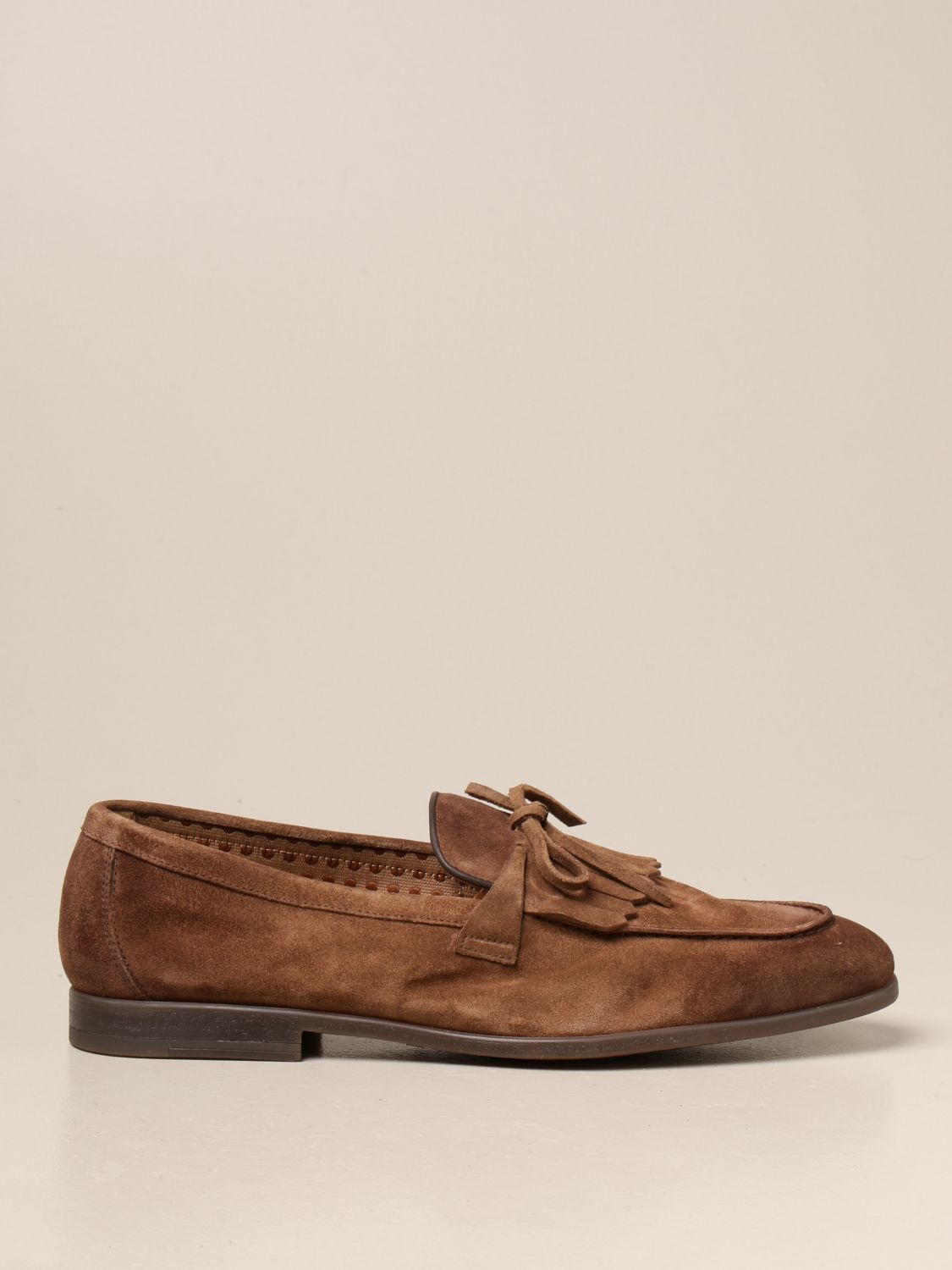 Loafers Doucal's: Doucal's moccasin in split leather hazel 1