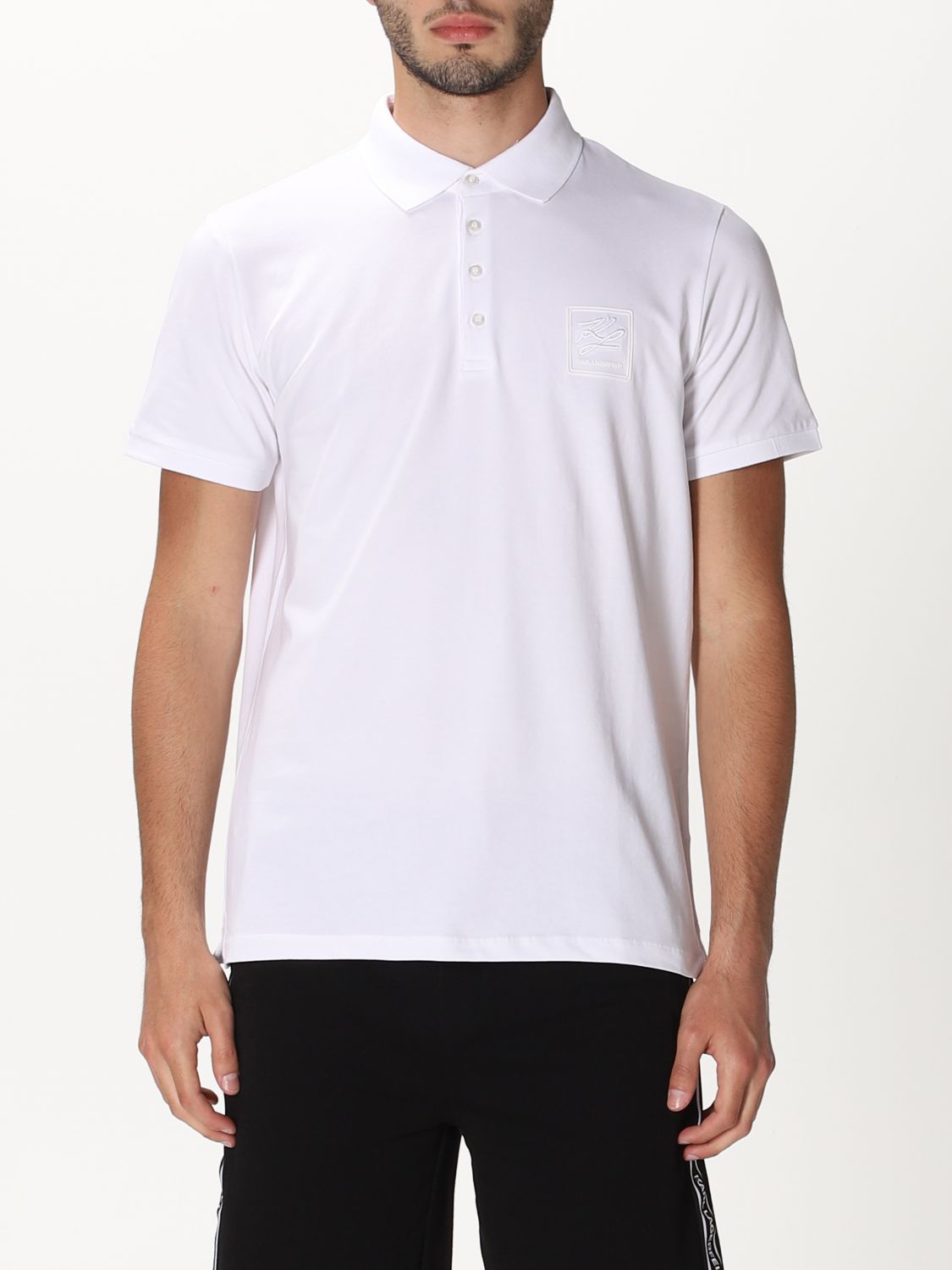 Karl Lagerfeld Outlet: polo shirt for man - White | Karl Lagerfeld polo ...
