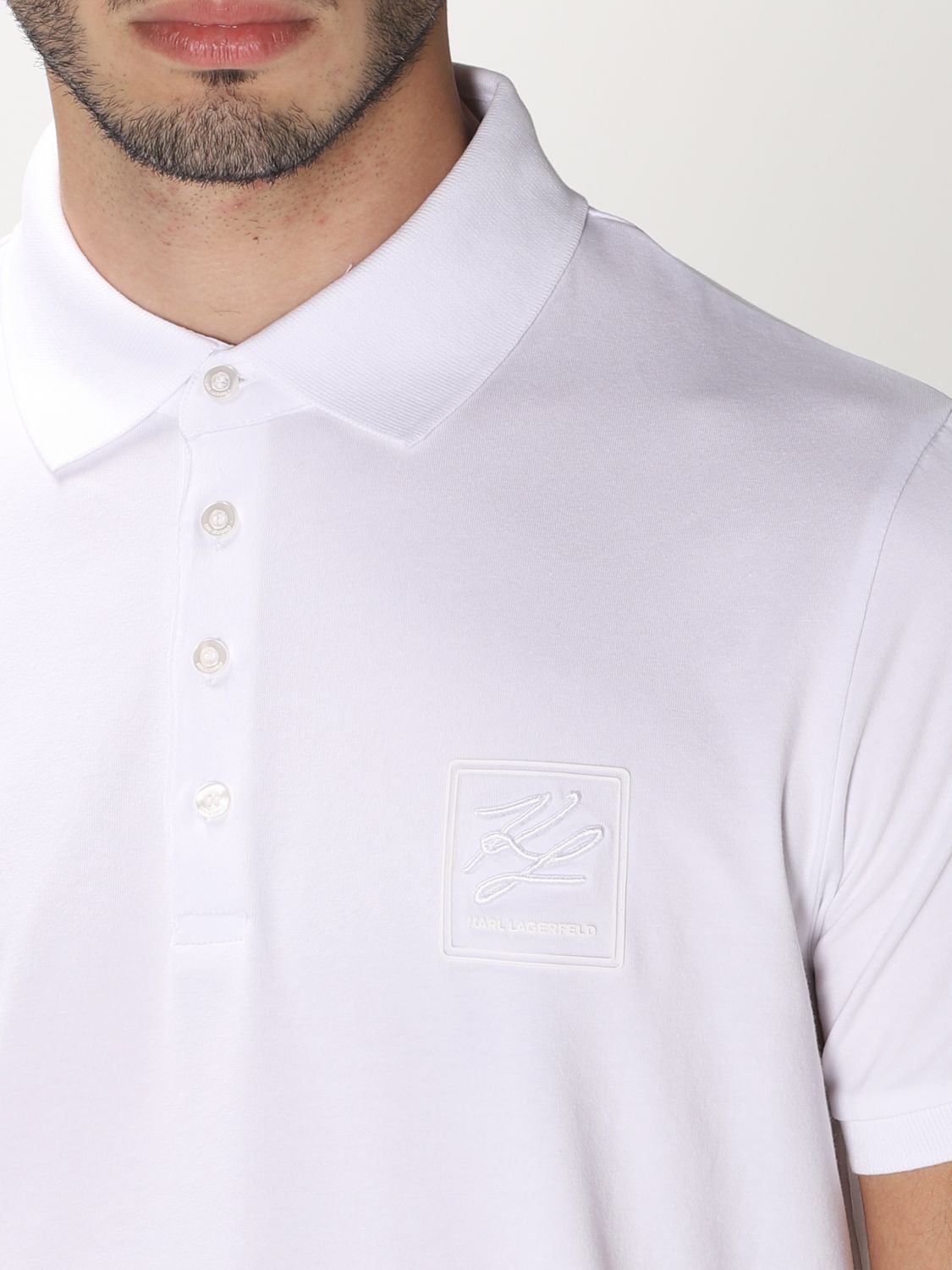 Lagerfeld Outlet: polo shirt man - White | Karl Lagerfeld polo shirt 023511221 online on GIGLIO.COM