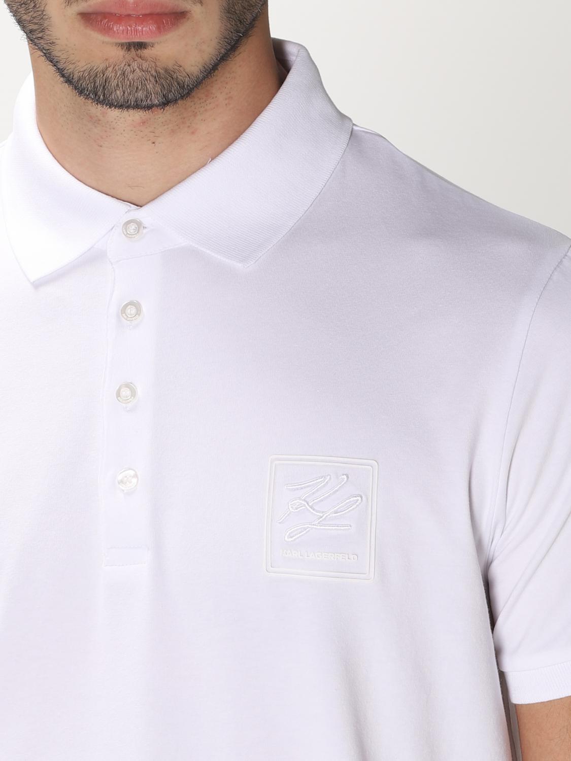 karl lagerfeld white polo shirt