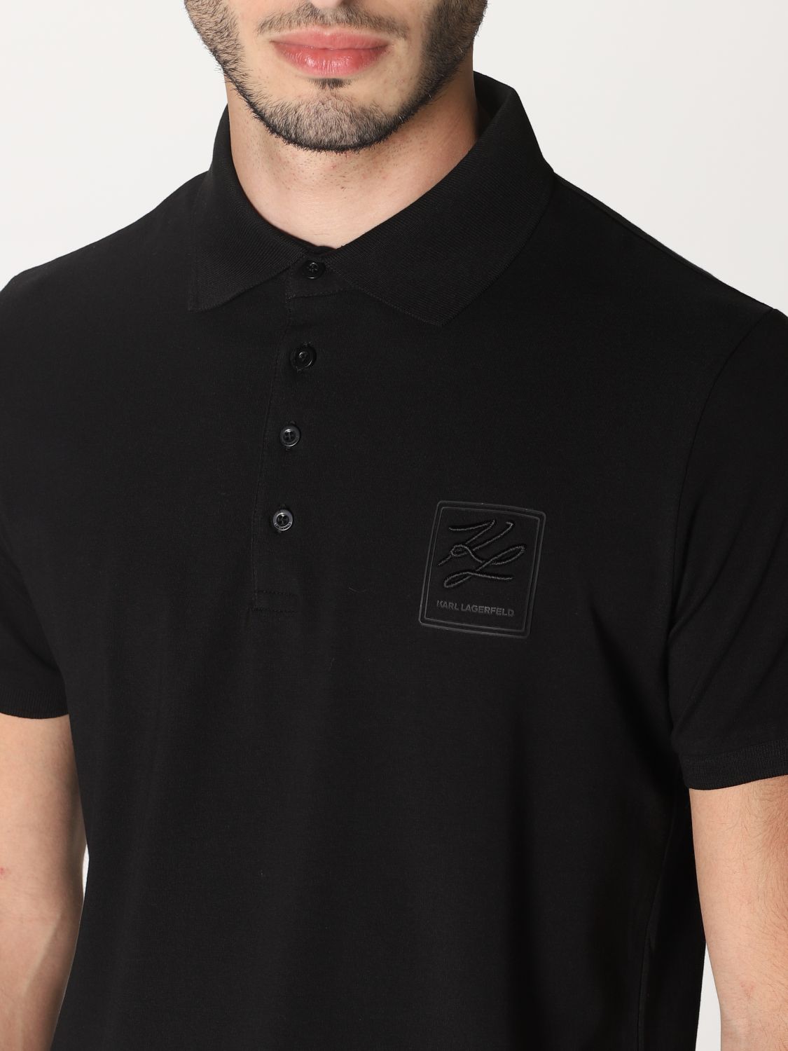 Polo shirt Karl Lagerfeld: Polo shirt men Karl Lagerfeld black 3