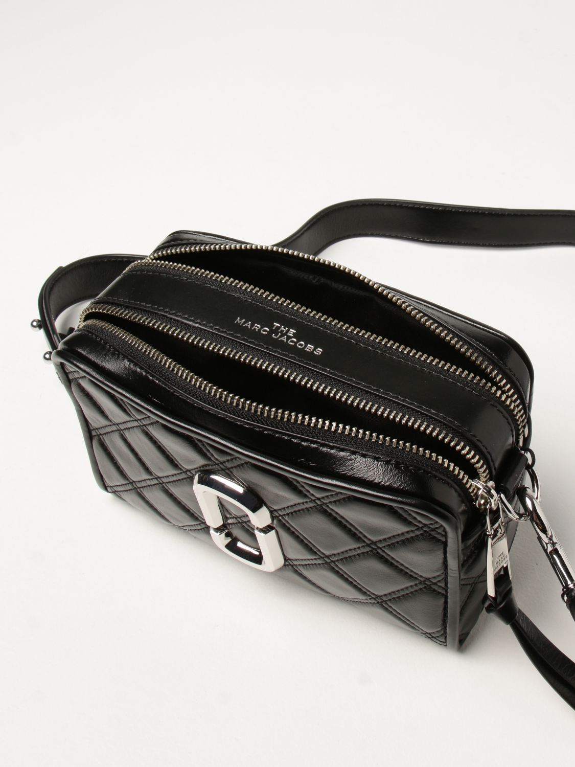 MARC JACOBS: The Softshot 21 bag in quilted leather - Black 1