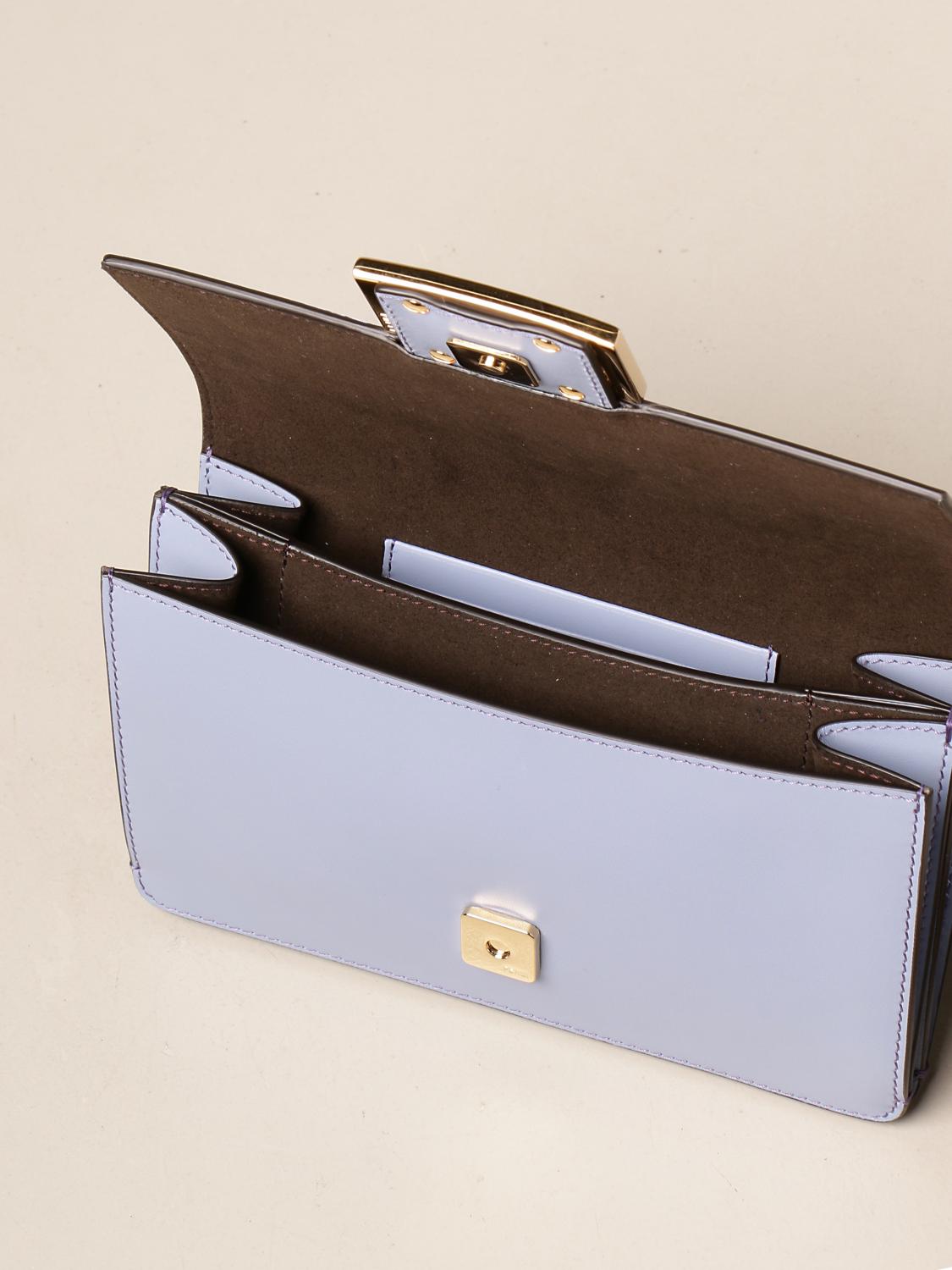 FENDI Baguette bag in leather Crossbody Bags Fendi Women Gnawed Blue