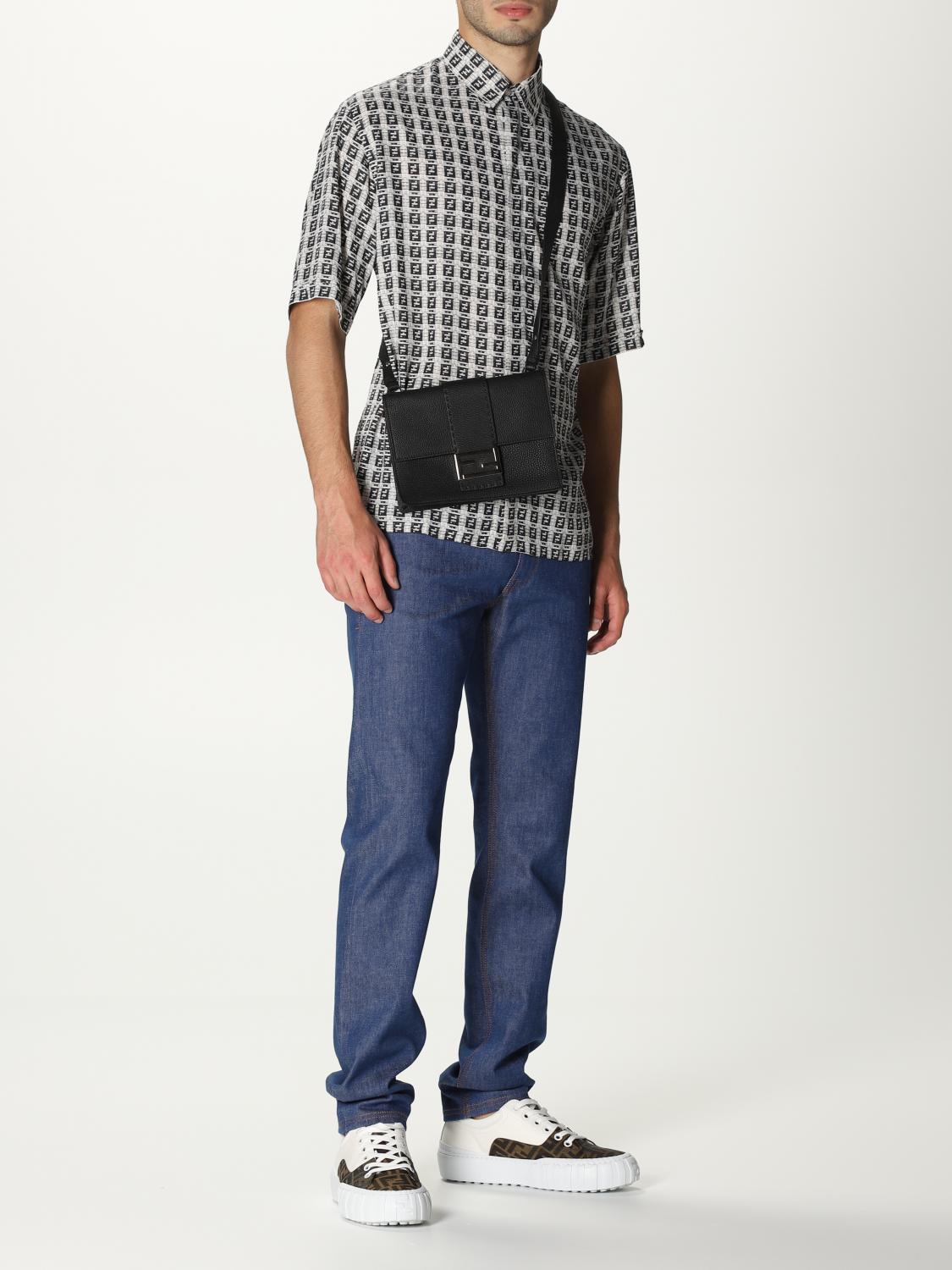 FENDI: Sacoche homme - Noir | Sacoche Fendi 7VA524 ADYW GIGLIO.COM