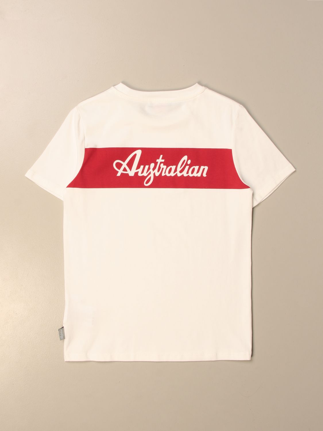 T-shirt Australian: T-shirt Australian con stampa logo bianco 2