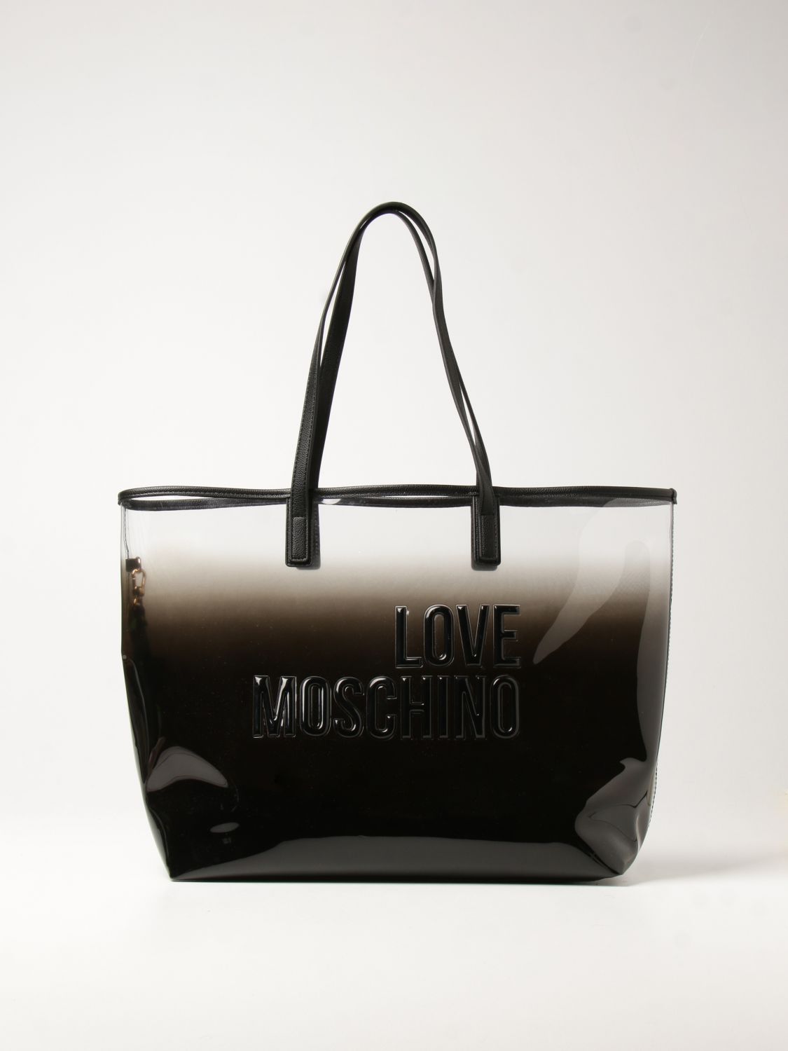 LOVE MOSCHINO: shoulder bag in gradient pvc | Tote Bags Love 