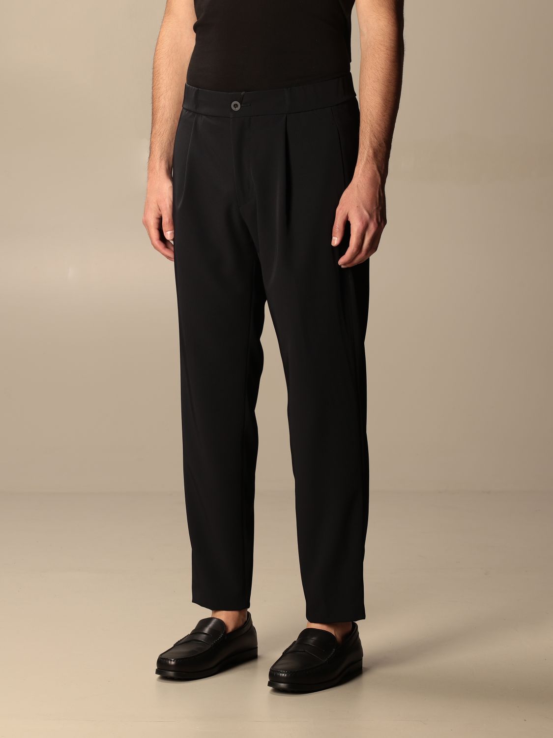 MICHAEL COAL: basic trousers - Navy | Pants Michael Coal MCLEN35200S21  GIGLIO.COM
