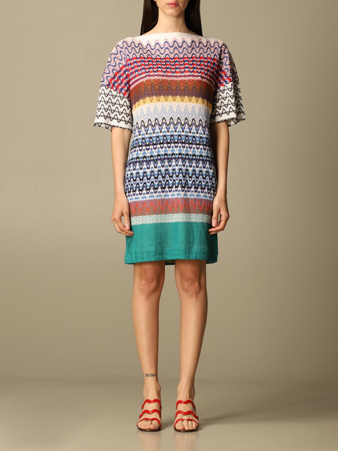 MISSONI short dress in zigzag knit Dress Missoni Women Multicolor