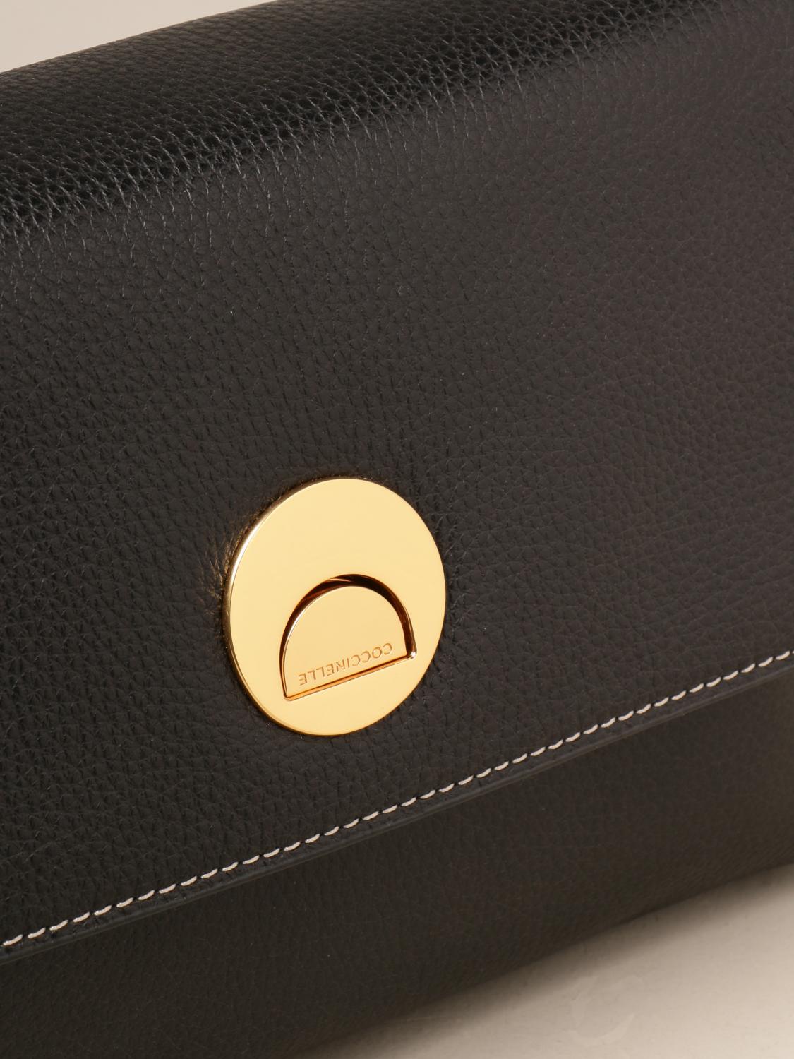 COCCINELLE: Borsa in pelle martellata - Nero | Borse A Tracolla Coccinelle  E1HDI120601 GIGLIO.COM