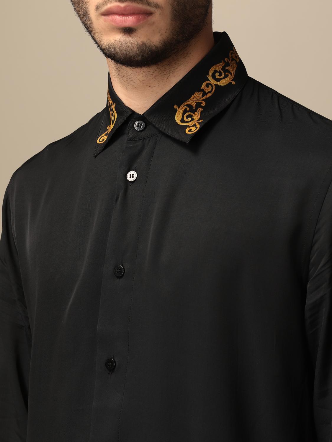 mens versace black shirt