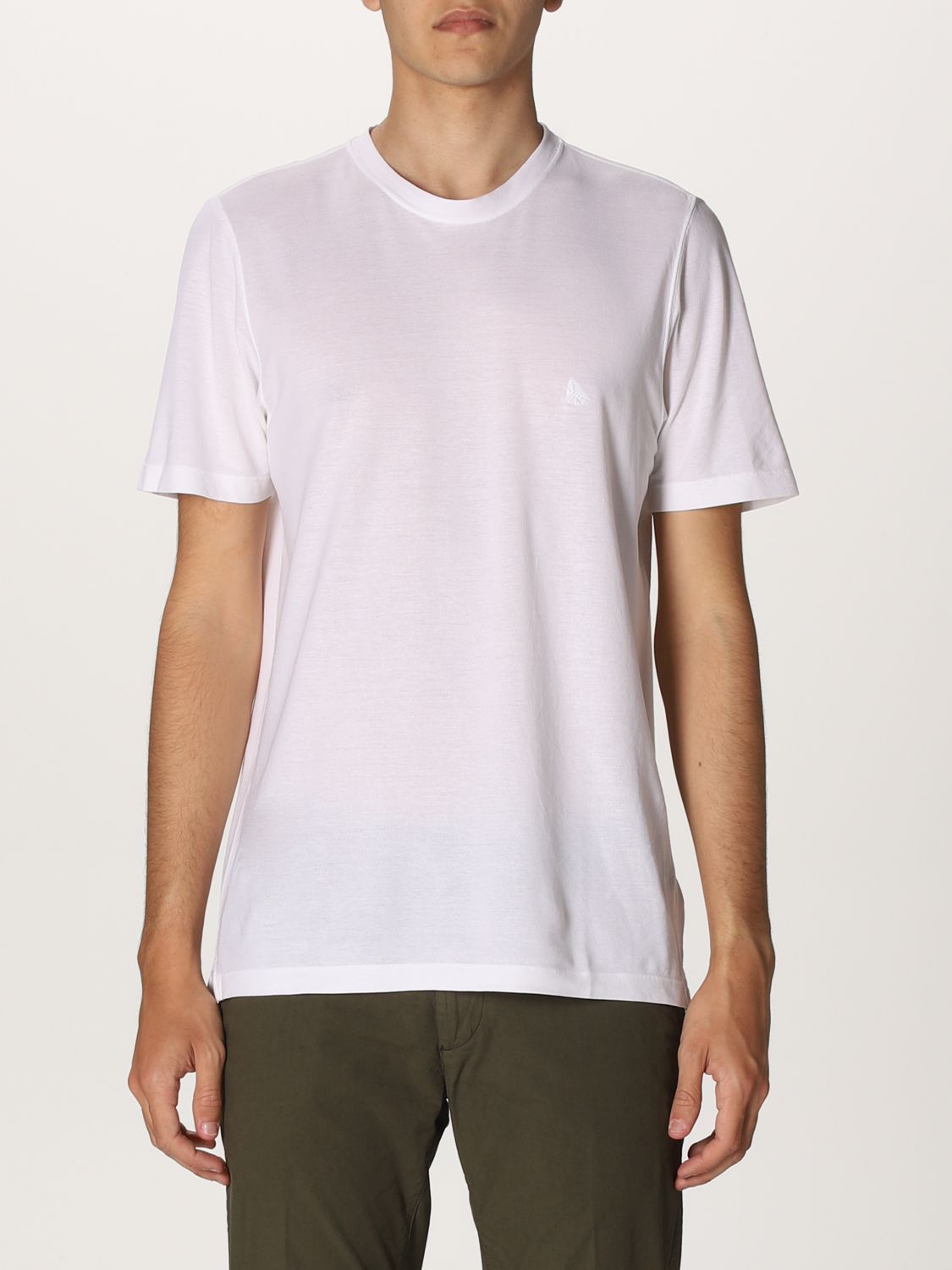 GRAN SASSO: basic cotton t-shirt - White | Gran Sasso t-shirt ...