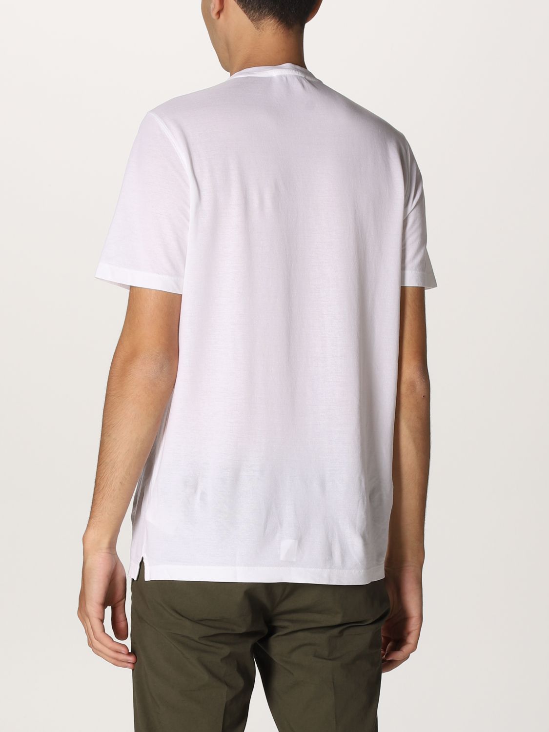 GRAN SASSO: basic cotton t-shirt - White | Gran Sasso t-shirt ...