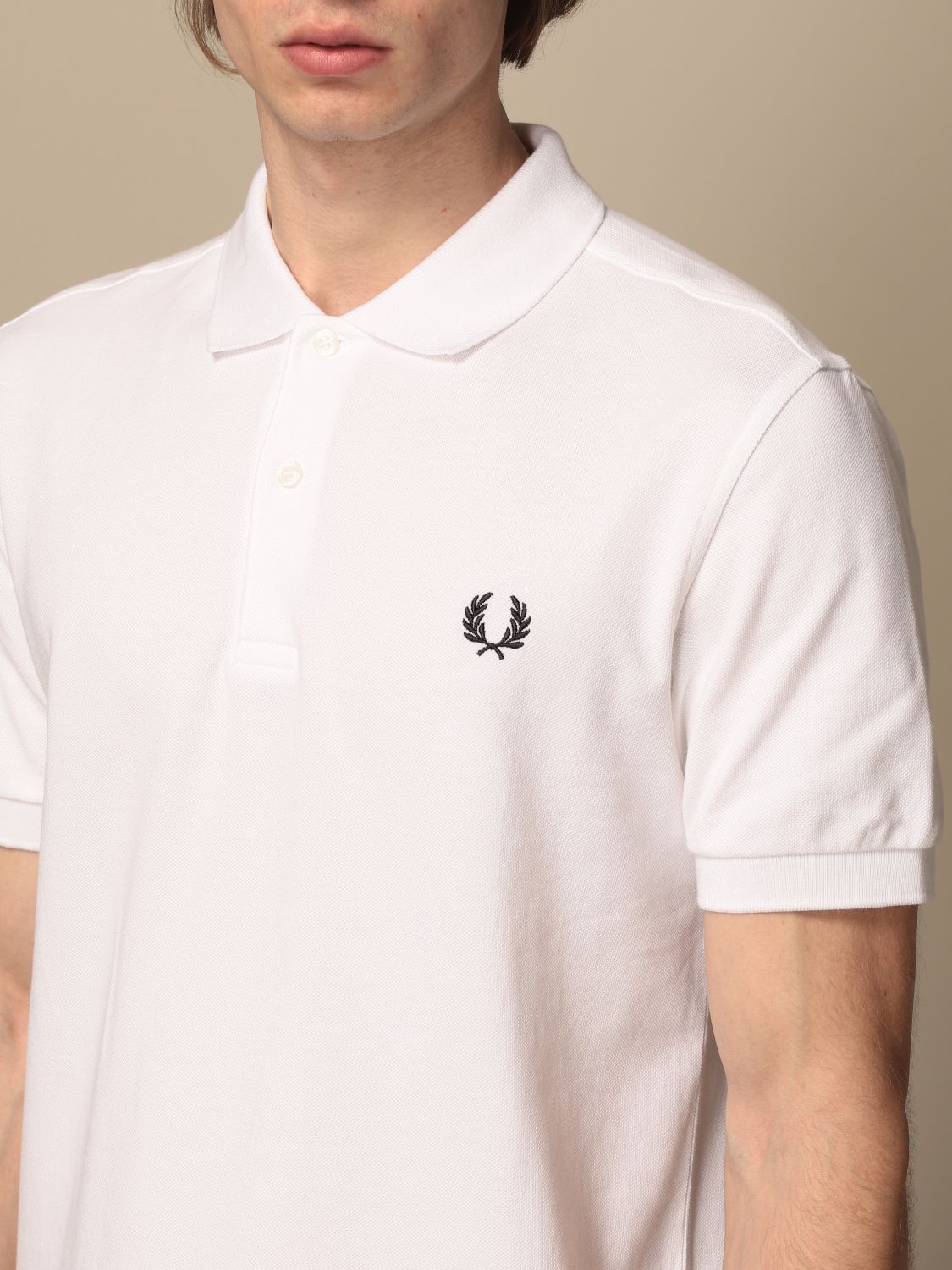 FRED PERRY: polo shirt for men - White | Fred Perry polo shirt m6000 ...