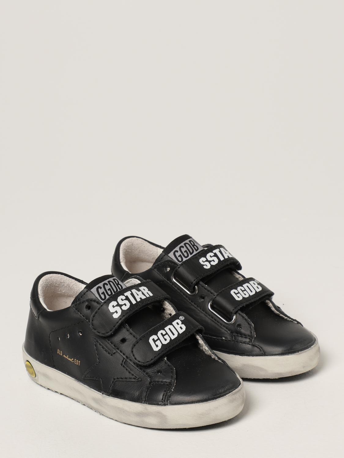 GOLDEN GOOSE: Old School sneakers in leather - Black | Shoes Golden Goose  GJF00111.F000419.90100 GIGLIO.COM