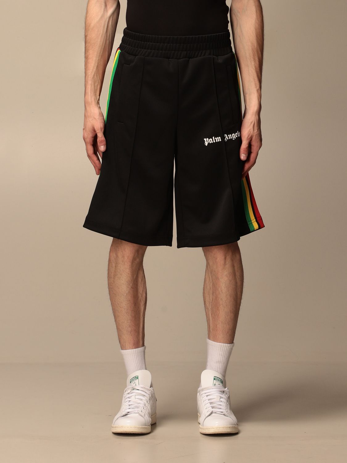 Palm Angels shorts with tricolor bands