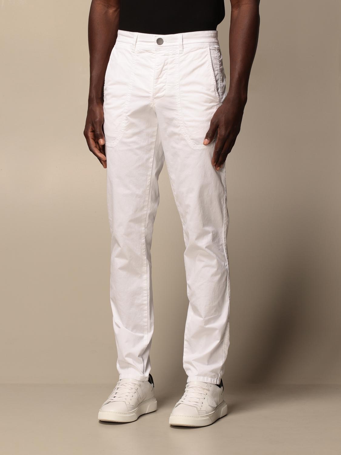 JECKERSON: Pantalone in cotone - Bianco | Pantalone Jeckerson UPA115 CJ374  GIGLIO.COM