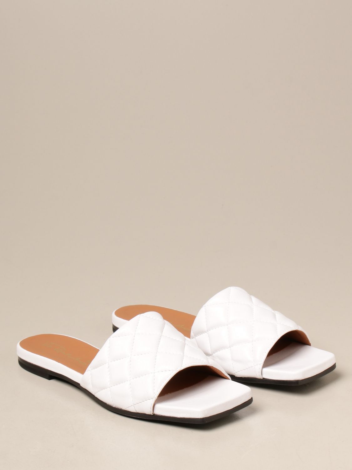 Flat sandals Via Roma 15: Shoes women Via Roma 15 white 2