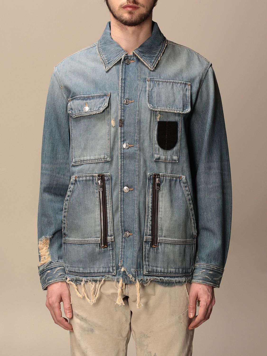 patch pocket denim jacket