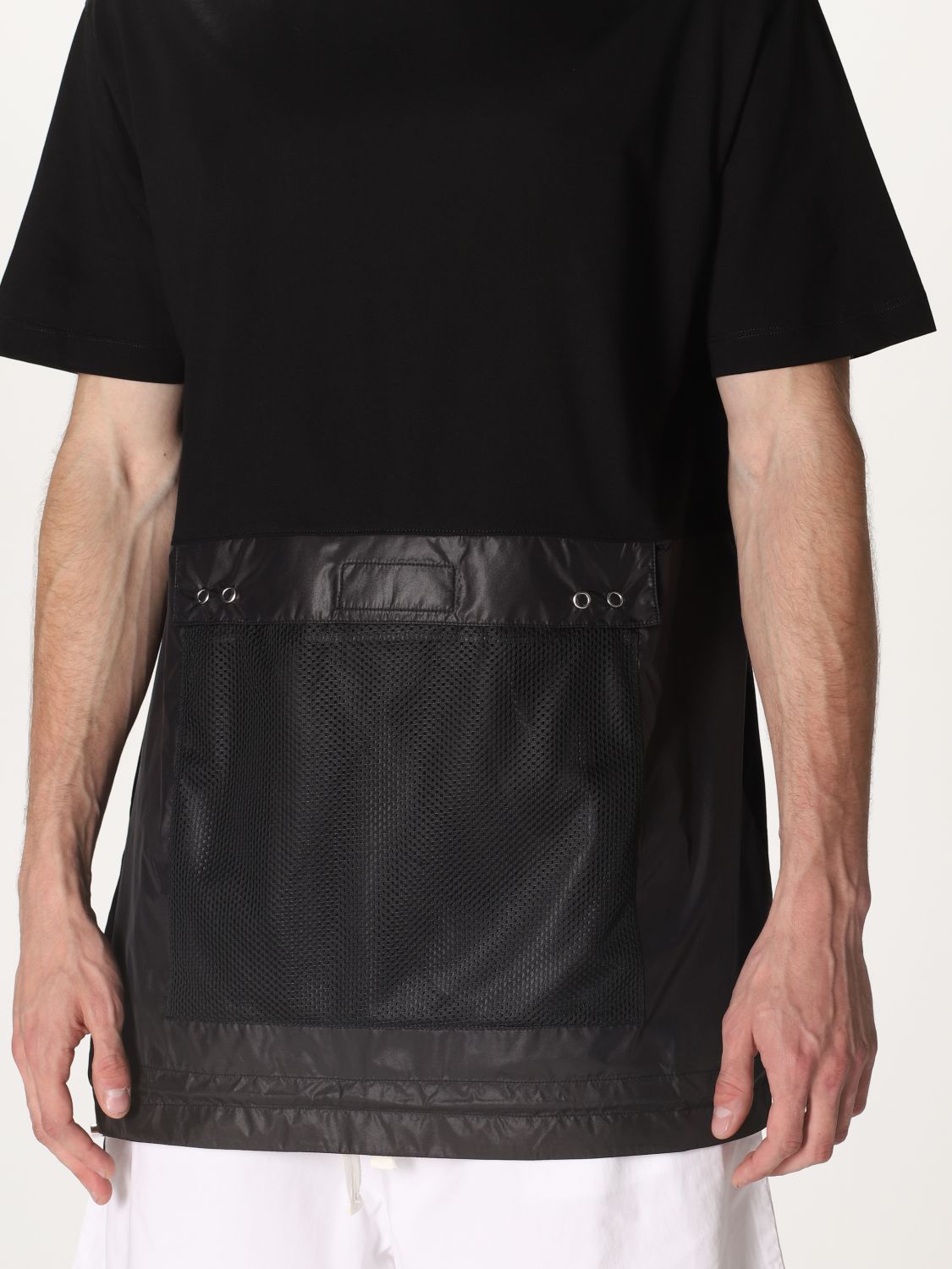 T-shirt Les Hommes: Bi-material Les Hommes T-shirt black 4