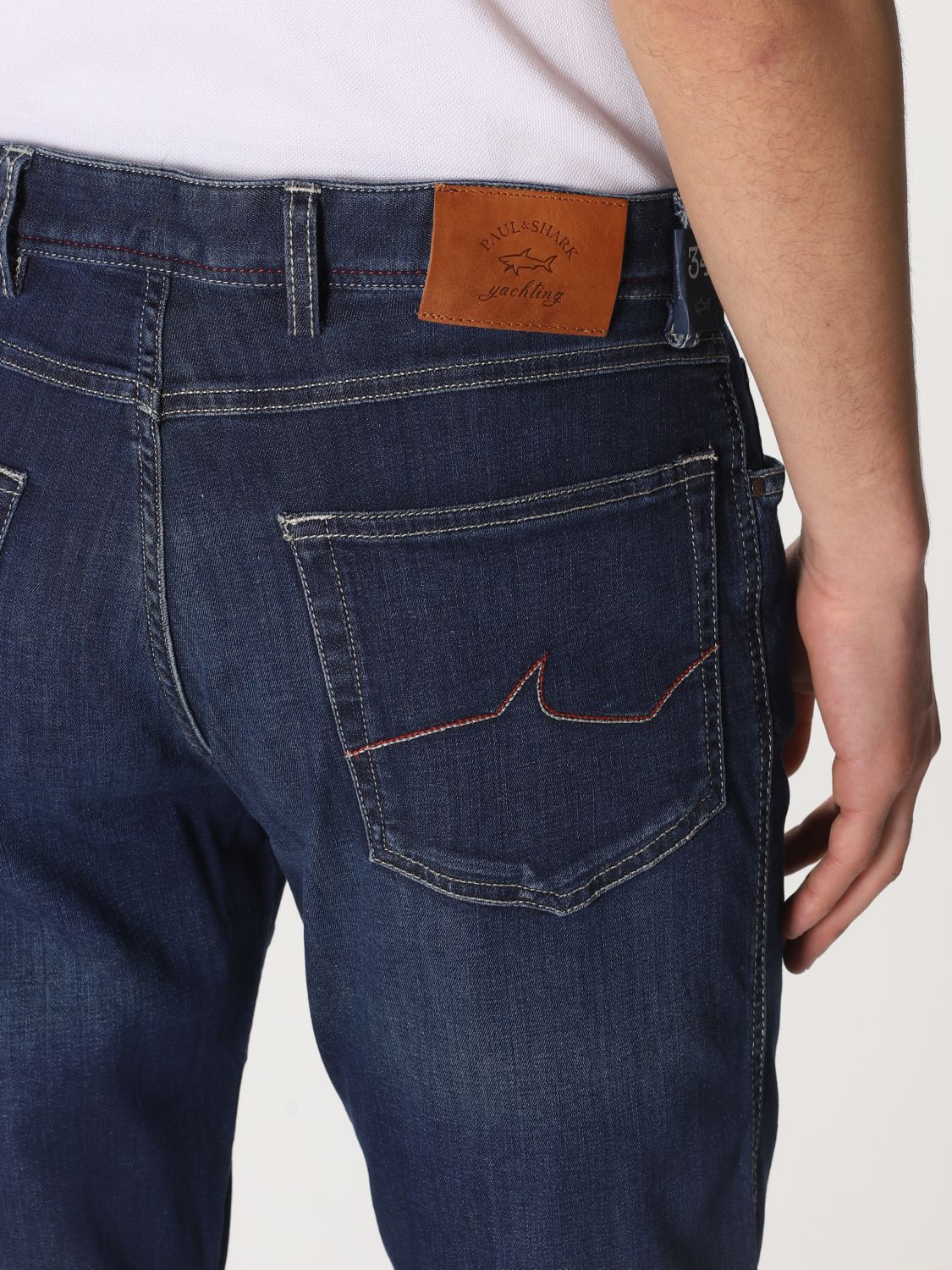 PAUL & SHARK: 5-pocket jeans - Denim | Jeans Paul & Shark P19P4020 ...