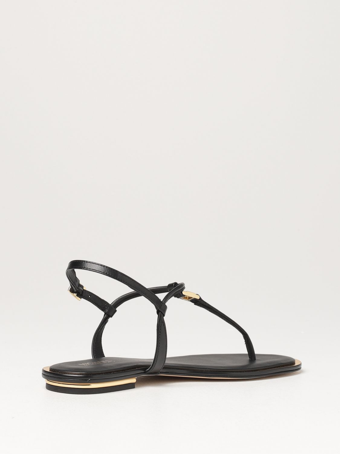 MICHAEL KORS: Michael thong sandals in leather - Black | Michael Kors flat  sandals 40S1FAFA4L online on 