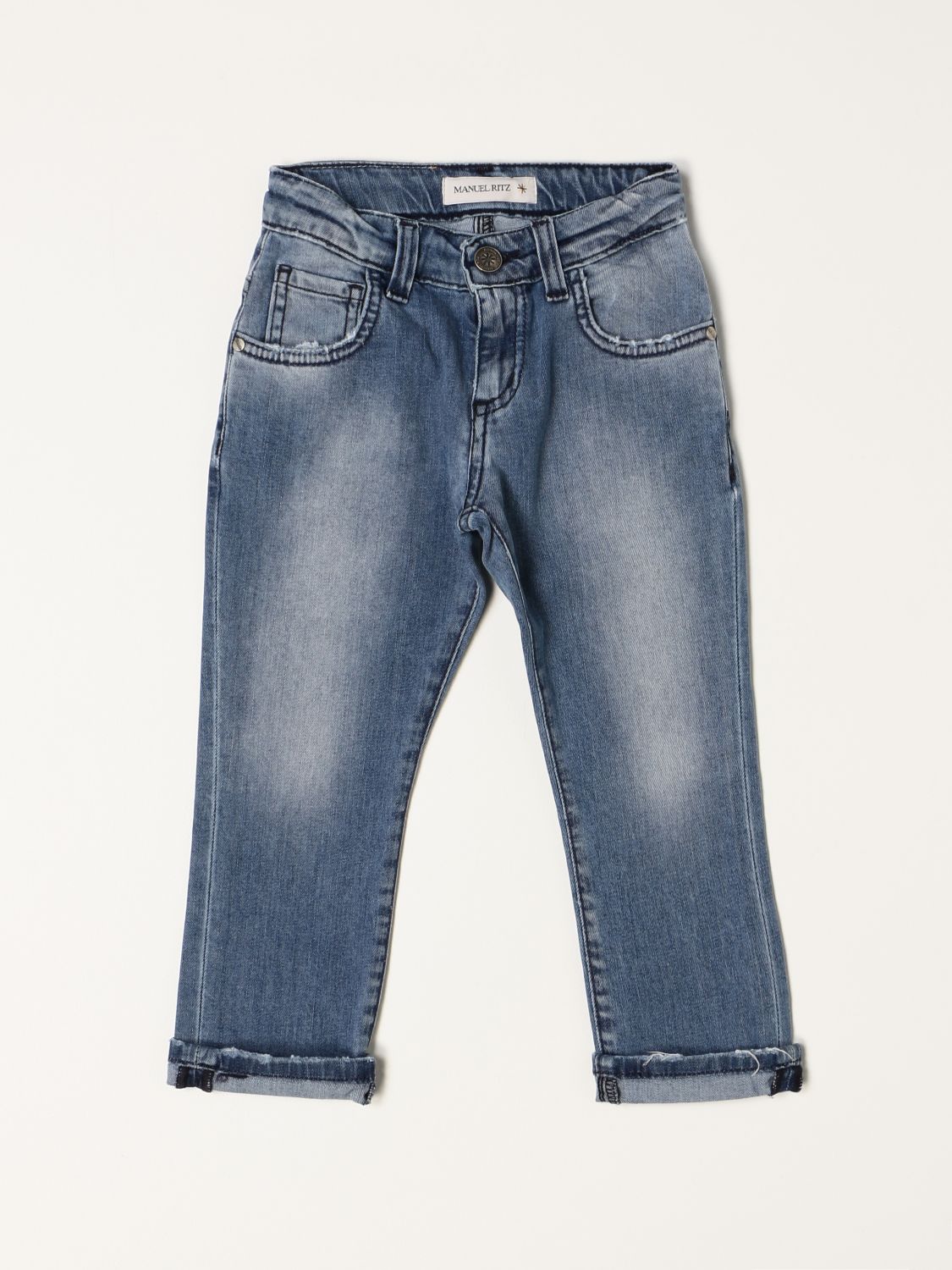 Jeans Manuel Ritz: Jeans a 5 tasche Manuel Ritz con logo blue 1
